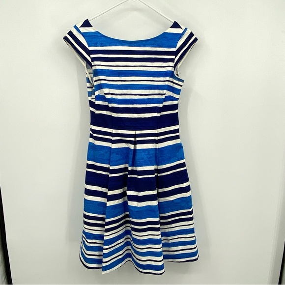 Kate Spade Blue Mariella Striped Dress Size 4 - Picture 1 of 13
